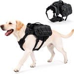 Large Dog Harness Backpack, No Pull Adjustable Dog Vest with Handle & Leash Ring, Lightweight Dog Backpack with Side Pockets for Walking, Training & Day Hikes, Orange, L - Image 11
