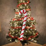 Deflated and folded Joliyoou holiday candy canes showcasing easy storage