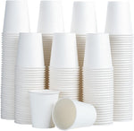SIUQ 5 Ounce Paper Cups front view of 300 pack stack.