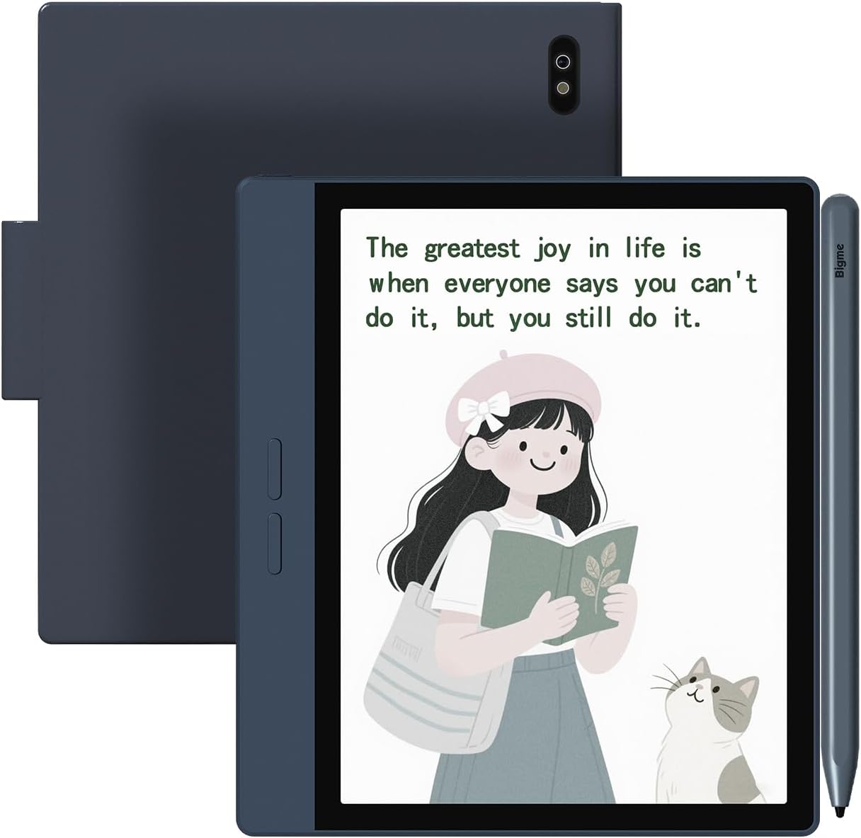 Bigme B7 Color Epaper Tablet front view displaying colorful digital content