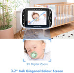 HelloBaby portable baby monitor parent unit held in hand