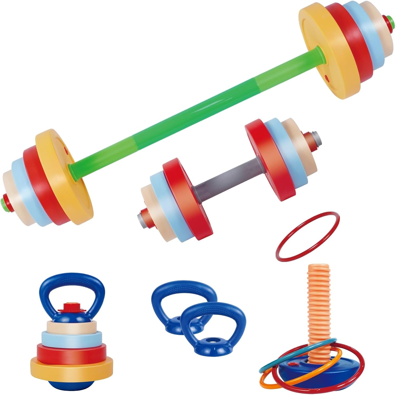 Oces 5-in-1 kids exercise weight set front view