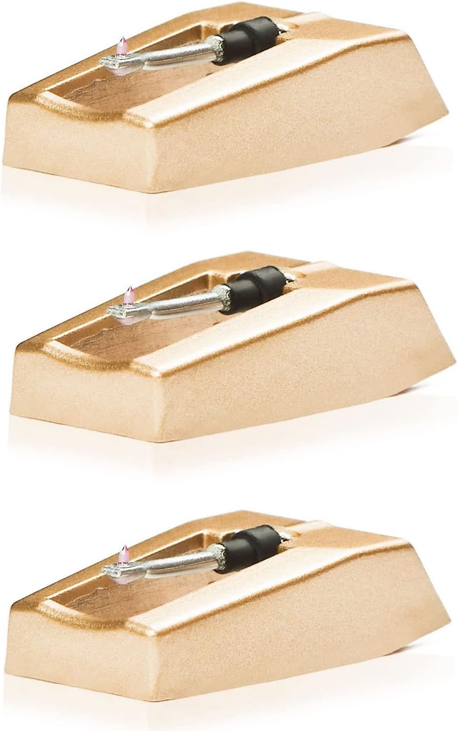 3-Pack - Record Player Needle w/Diamond Tip - Treat Your Ears to Superior Sound Quality - Protect Your Timeless Records - 1000 Hour Life Span Saves You Money - Check Compatibility Before Purchasing - Image 1