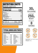 BulkSupplements vegan gluten free soy protein isolate powder nutrient label view