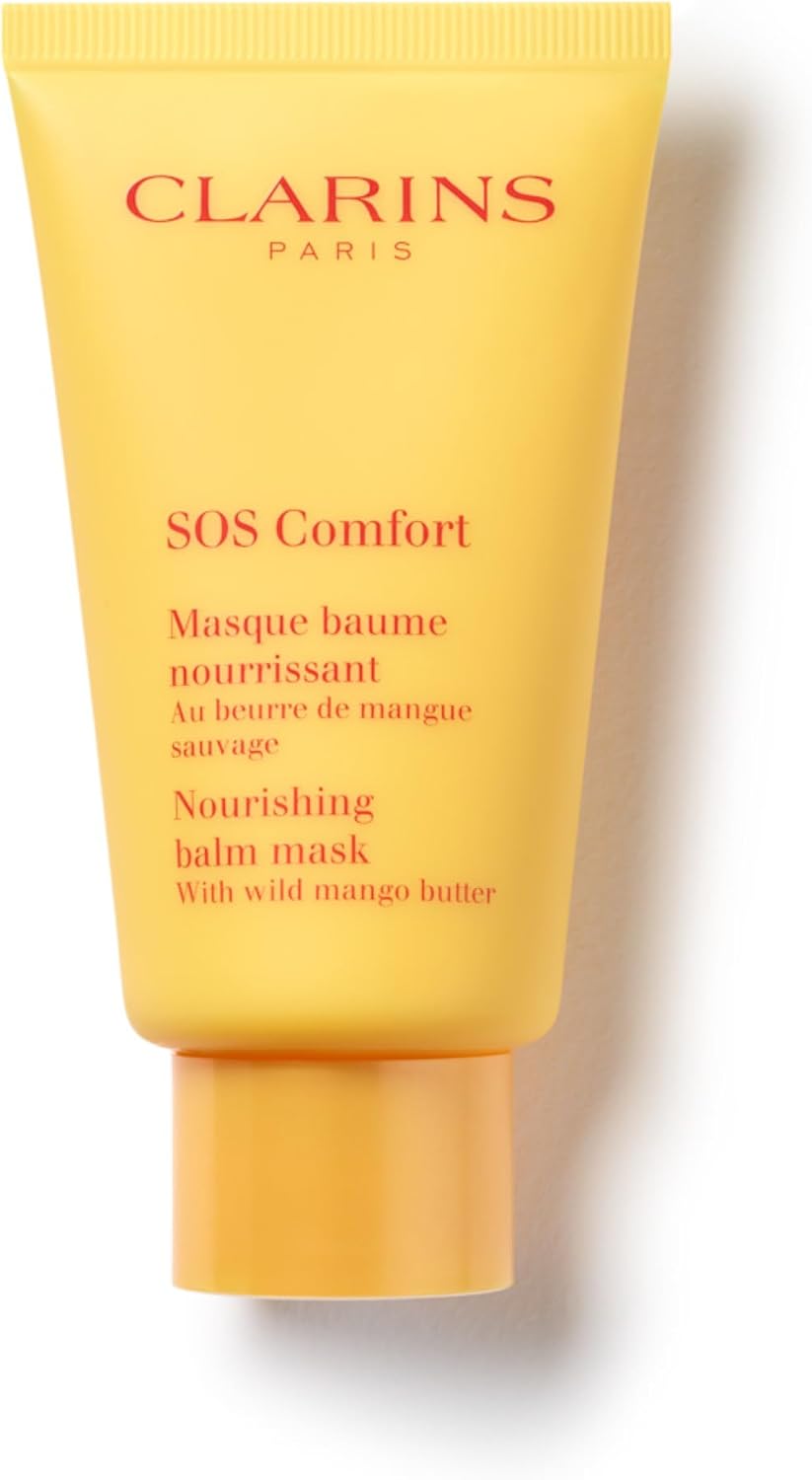 Clarins SOS Comfort Nourishing Balm Mask front view tube packaging