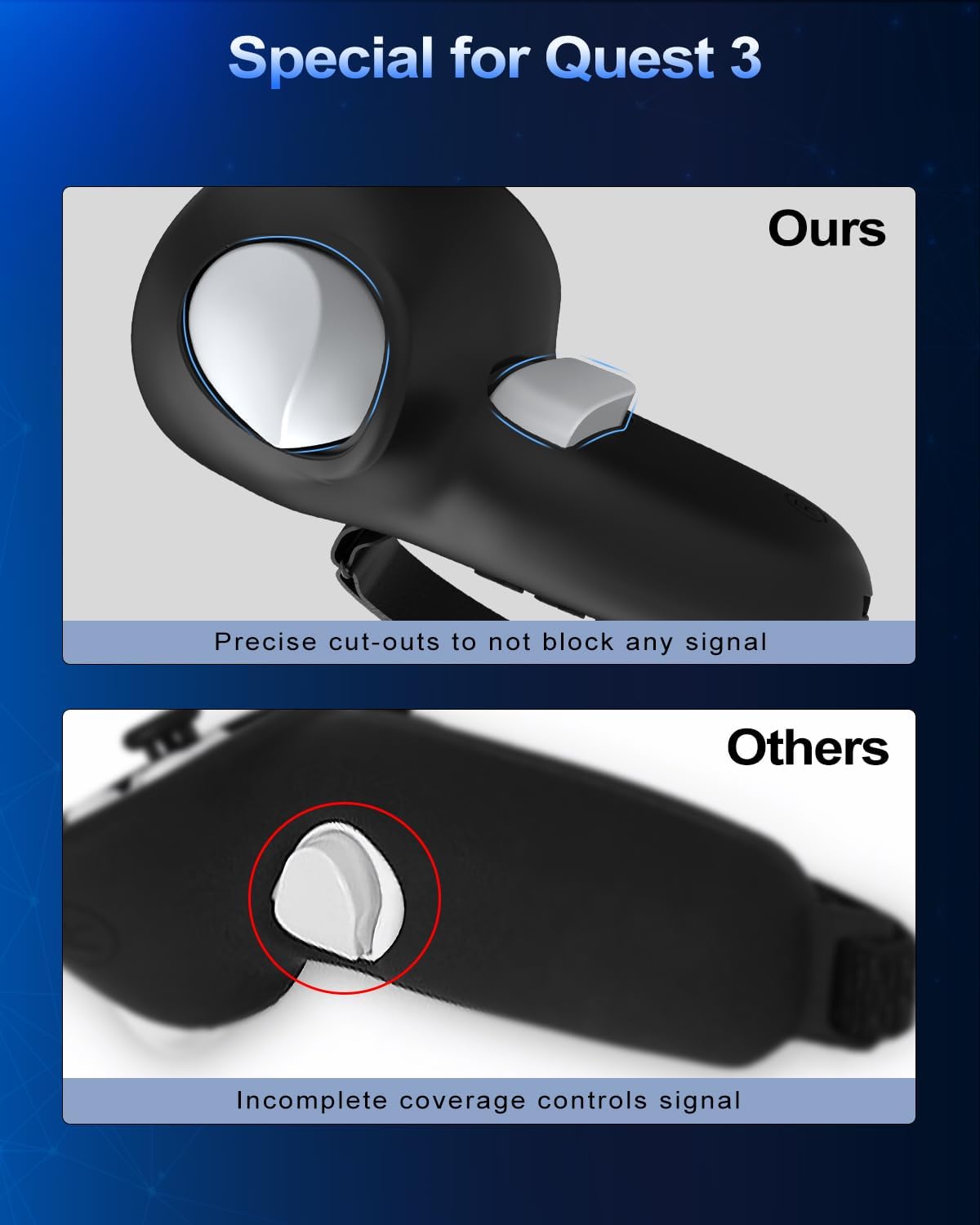Textured non-slip thumbstick cap close-up view