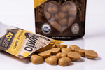 Nutritional label and ingredient information for Rawmio chocolate hearts