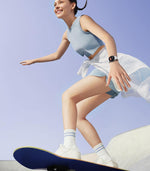 Waterproof silicone band lifestyle shot during physical activity
