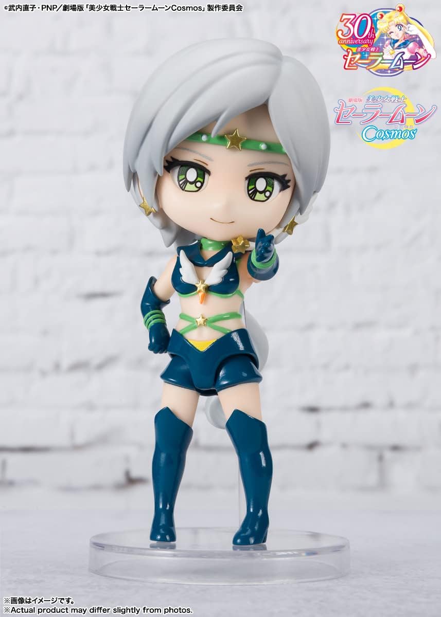 Anime collectible figure displayed on clear stand