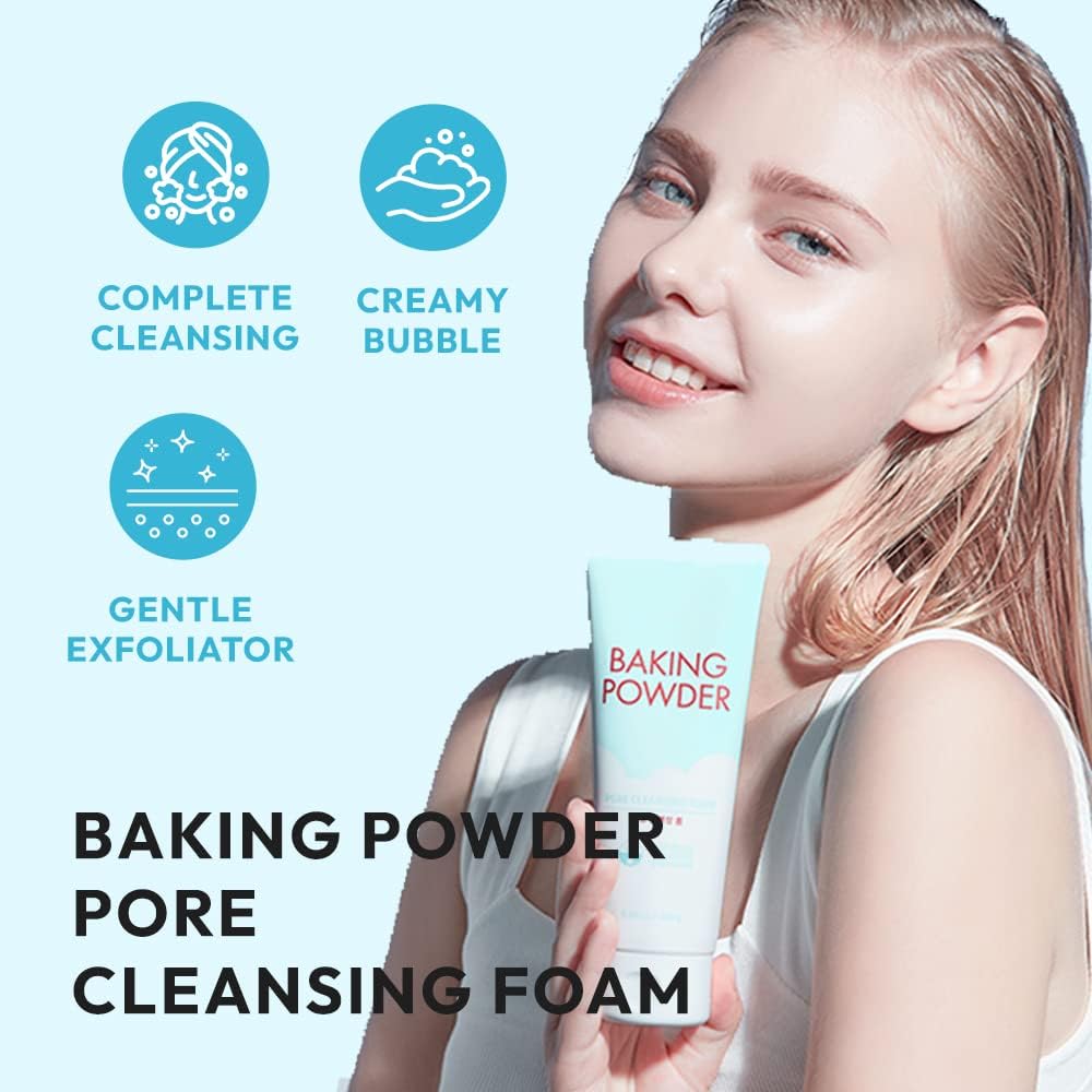 ETUDE baking powder exfoliating facial wash for oily skin skincare routine