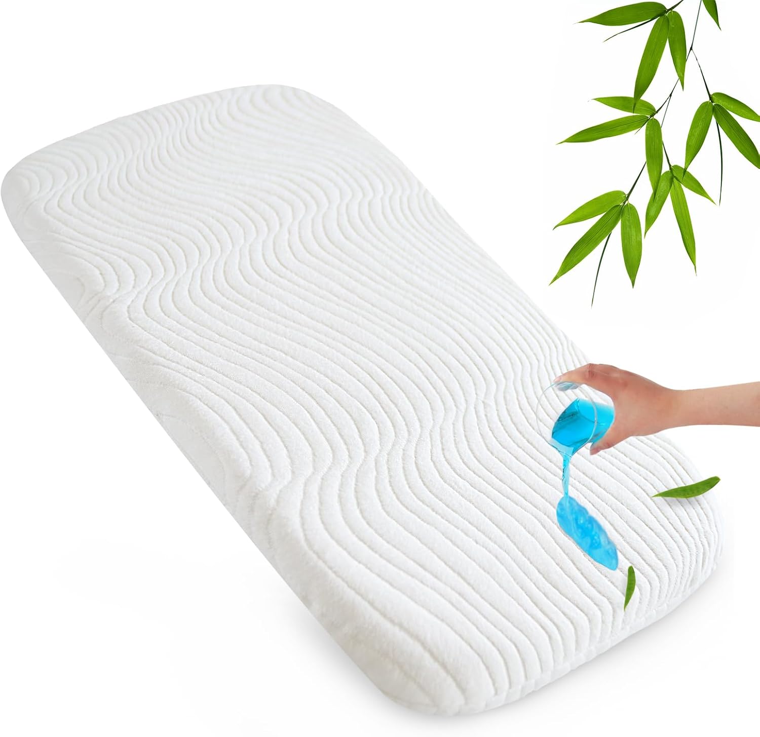 Luv4babe baby bassinet mattress pad front view showing quilted texture