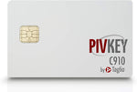 Taglio PIVKey C910 smart card front view showing branding and dual interface chip