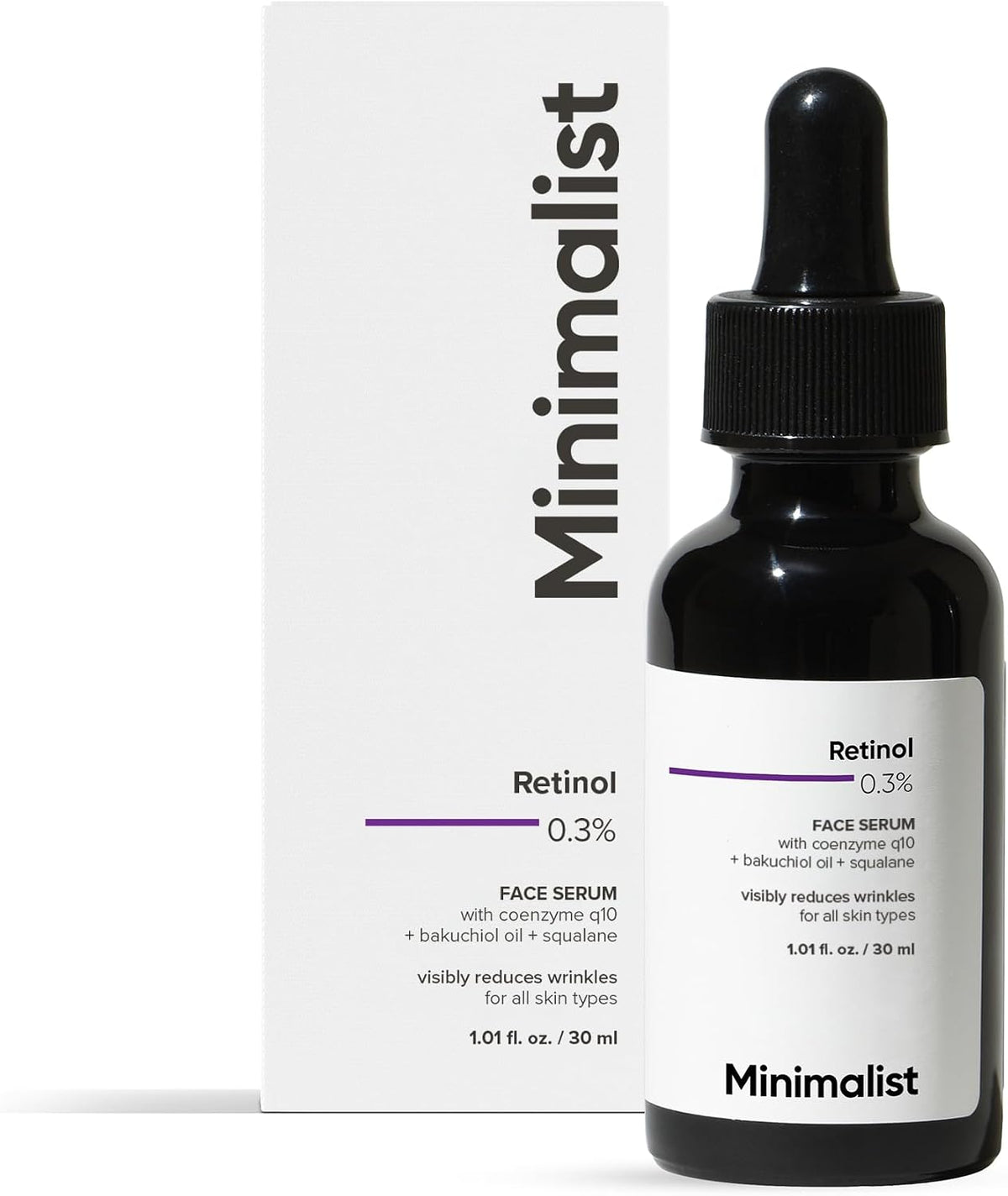 Minimalist Retinol 0.3% Face Serum front view bottle