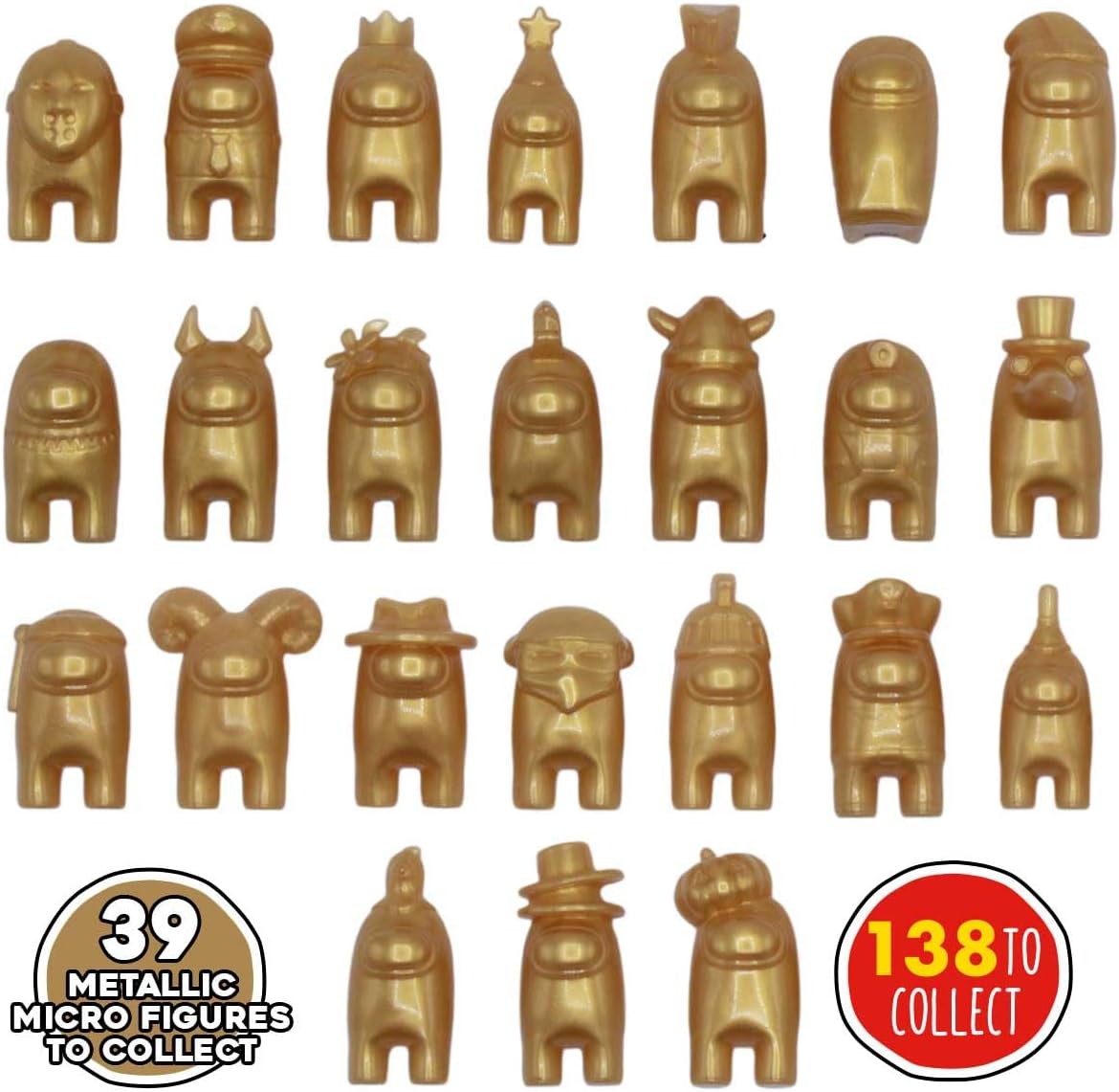 AmongUs Micro Figures - Blind Bag of 3 Officially Licensed Crewmate & Imposter Mini Figures (138 to Collect + Metallic & Glow-in-The-Dark Surprise) - Image 9
