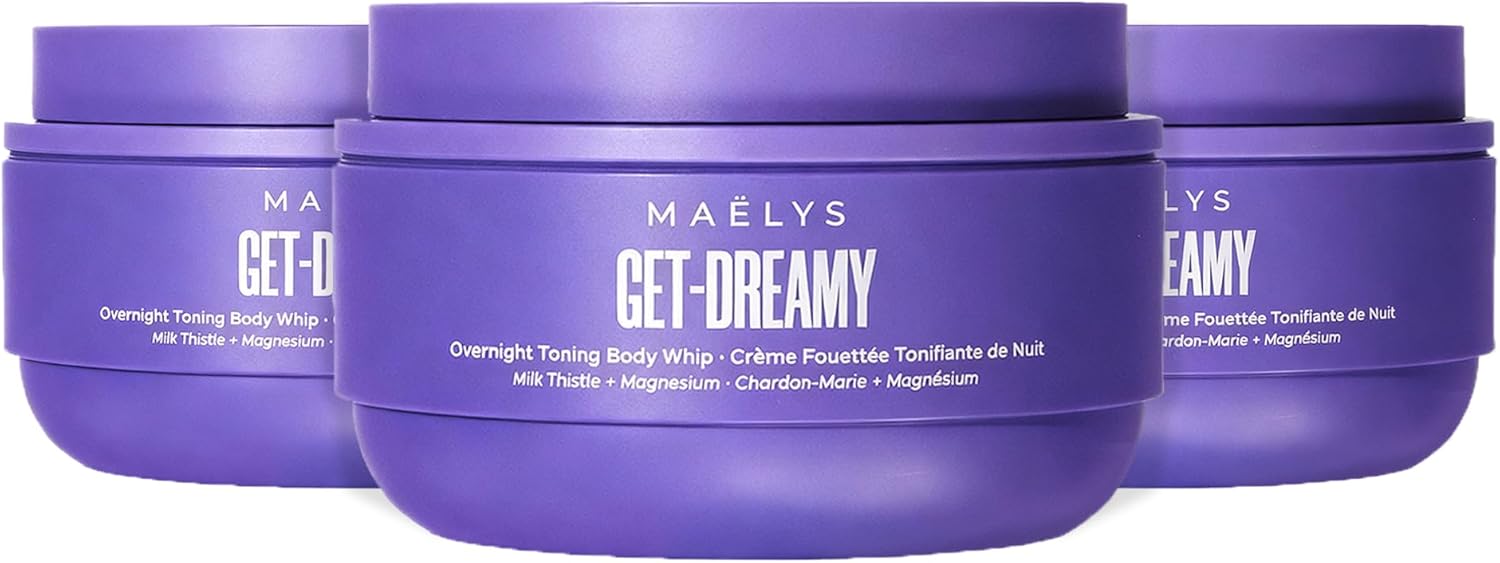 MALYS GET-DREAMY Overnight Toning Whip - Cellulite Cream & Skin Tightening Support with Milk Thistle + Uva-Ursi - Moisturizing Body Cream in a Whipped Texture (3 Pack) - Image 1