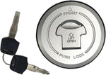 XDF fuel gas tank cap cover front view with keys