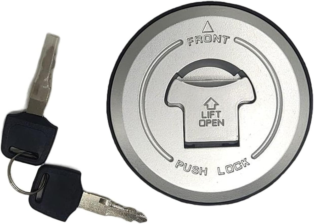 XDF fuel gas tank cap cover front view with keys