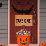 Premium imported American confectionery party bag showing complete assortment details