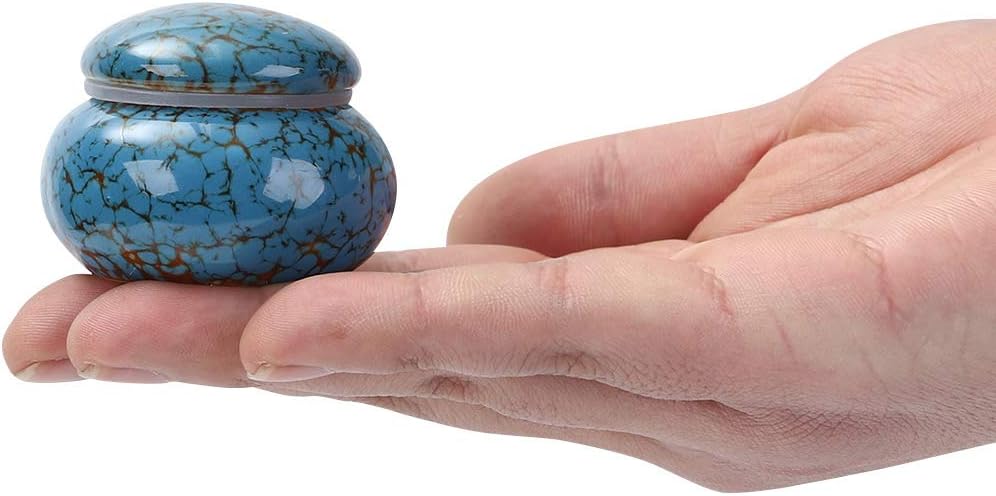 Small Ceramic Urn for Human Ashes - 1.6'' Handicrafted Beautiful Tiny Keepsake - Mini Urn Holds 1.2 Cubic Inches (Red) - Image 9