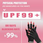 MEKK manicure gloves showing extended finger length design