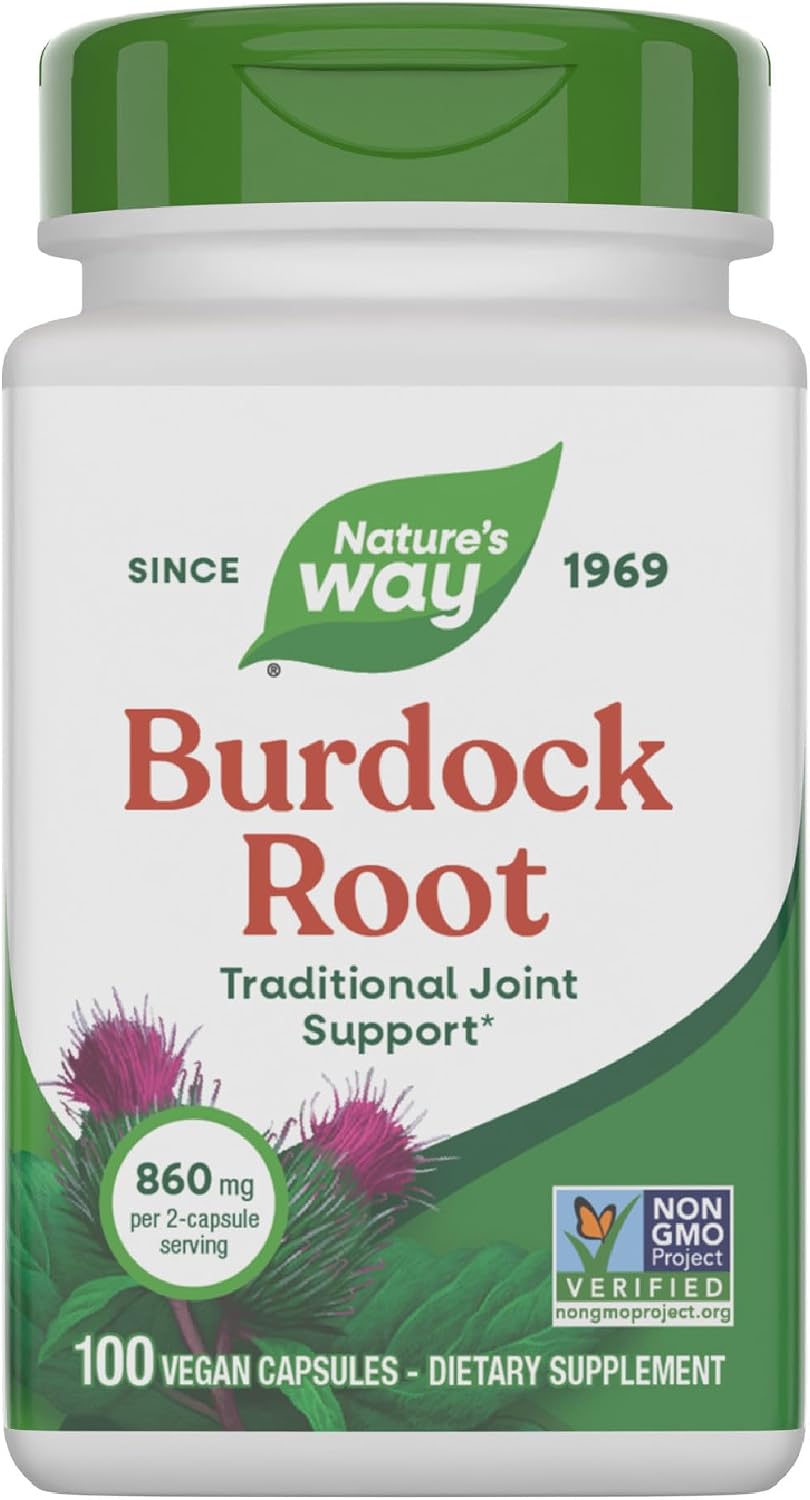 Nature's Way Burdock Root Capsules front view packaging