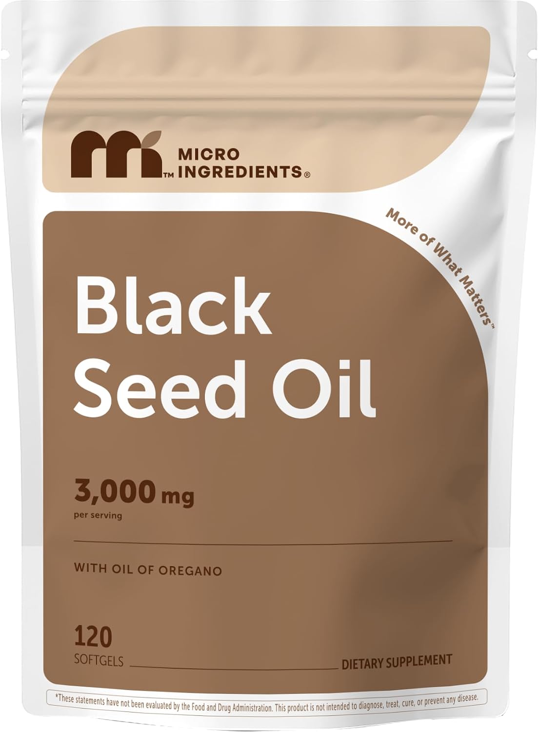 Micro Ingredients Black Seed Oil pouch front view product image