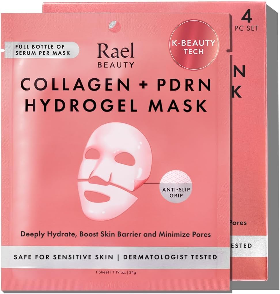 Rael Collagen Salmon PDRN Hydrogel Face Mask front view box pack for deep hydration