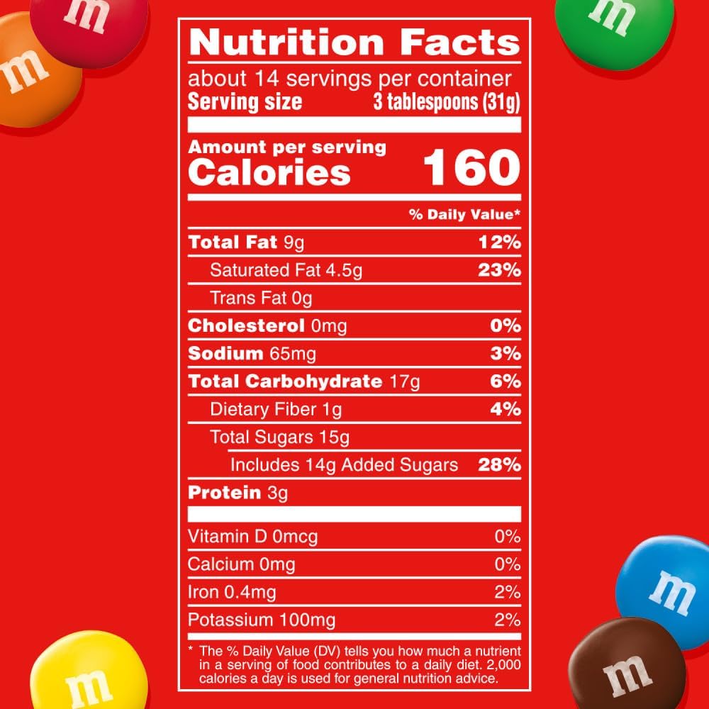 M&M'S Peanut Butter Minis resealable stand up pouch packaging