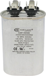 The HVAC Genius AC capacitor installed in an HVAC unit compressor setup