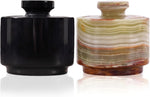 Marble Salt Cellar with Lid 3" White and Black Zebra Spice Jar For kitchen Counter Stone Salt Container and Salt, Pepper Bowls, Sugar Bowl For Table - Image 13