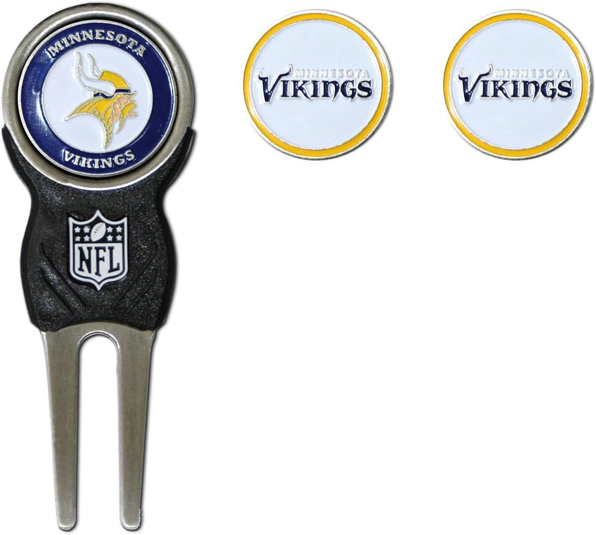 Team Golf divot tool ergonomic grip and prongs detail