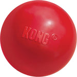 Kong rubber ball showing the treat stuffing hole