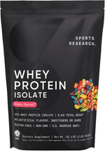Sports Research lean muscle building isolate protein bag back view