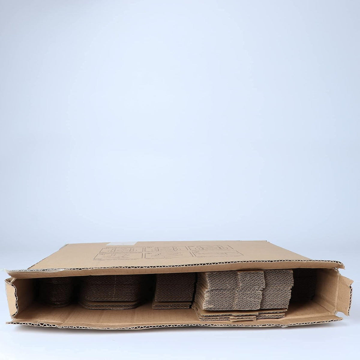 Pharege kraft paper mailing box side profile