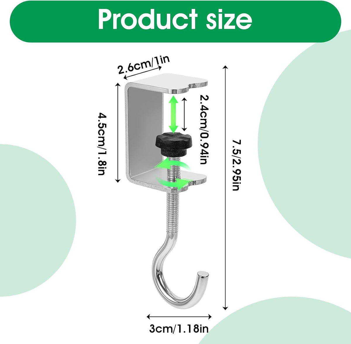 Cobee under desk bag holder 4 pack layout