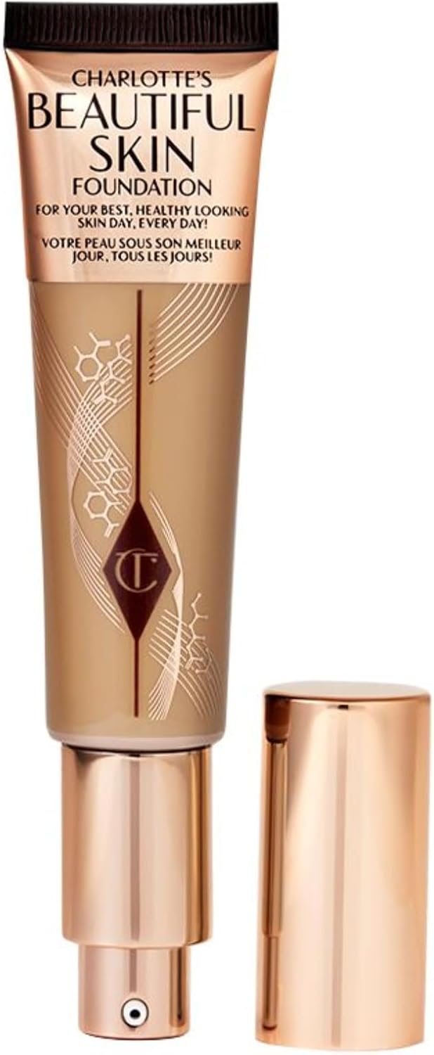 Charlotte Tilbury Beautiful Skin Medium Coverage Hydrating Foundation - Buildable Liquid Makeup for Instant Glow, Plumping Hydration & Lasting Skincare Benefits - Image 14