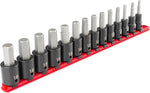 TEKTON socket set arranged with case