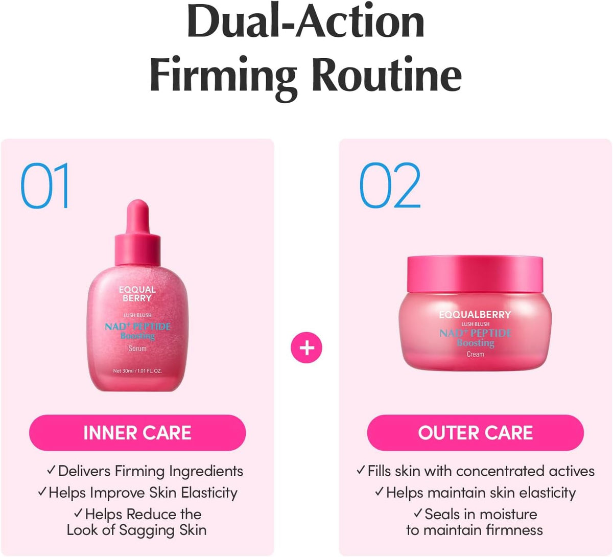 Eqqualberry NAD+ peptide serum bottle dropper applicator