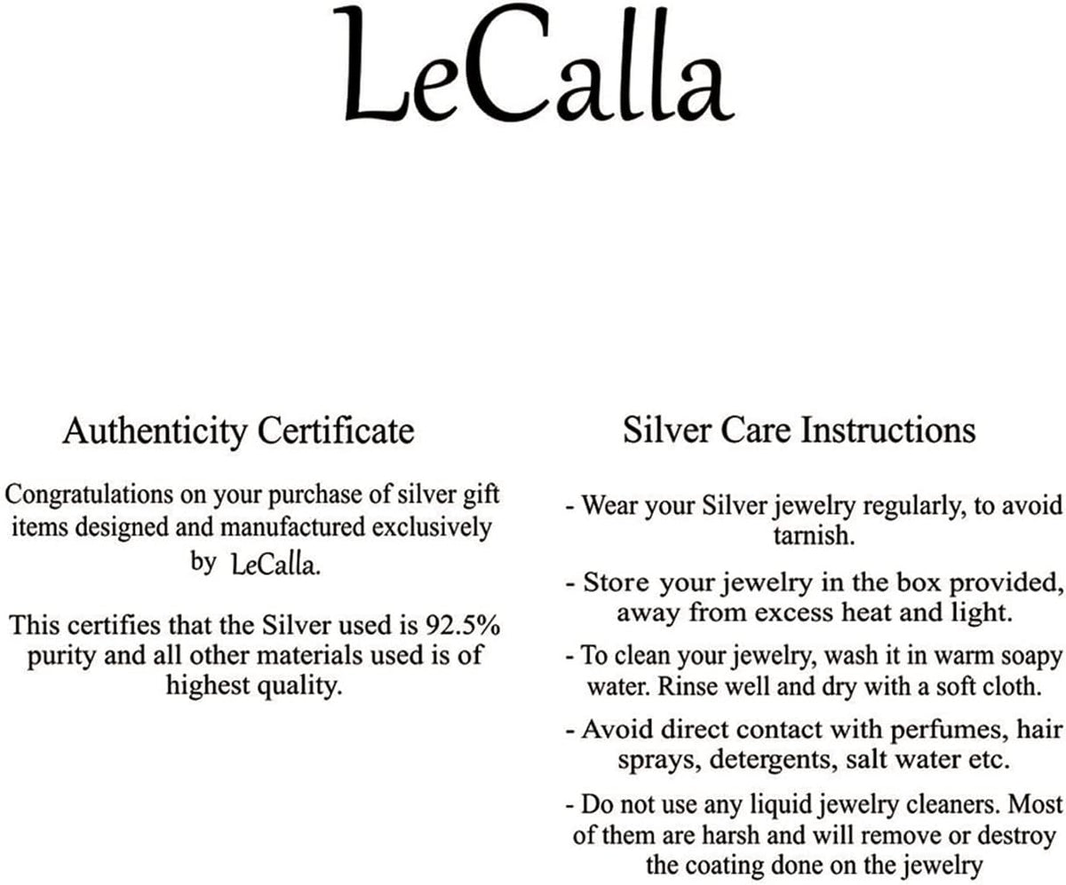 LeCalla 925 sterling silver jewelry gift set angle