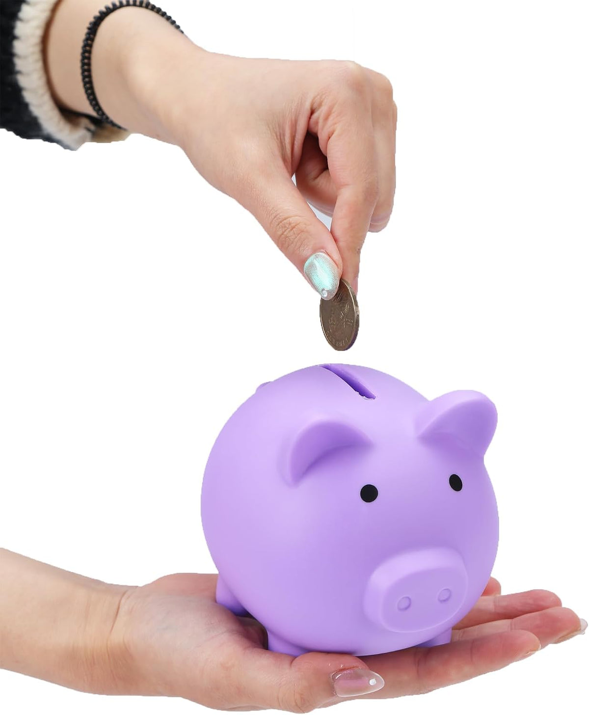 H&W unbreakable money bank top coin slot detail