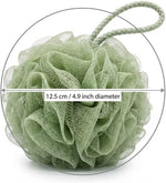 SPHTOEO 240-mesh bath pouf green mesh texture closeup