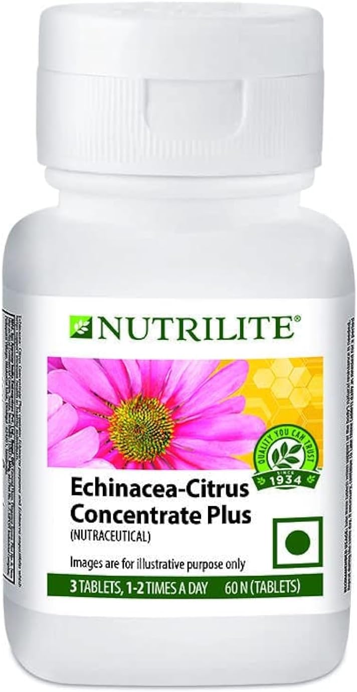 Amway Nutrilite Triple Guard Echinacea Citrus Concentrate Plus Tablets front view supplement bottle