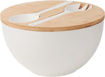 ECOHAGOU extra large salad serving bowl set front view