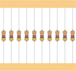 Allecin resistor assortment showing printed value labels
