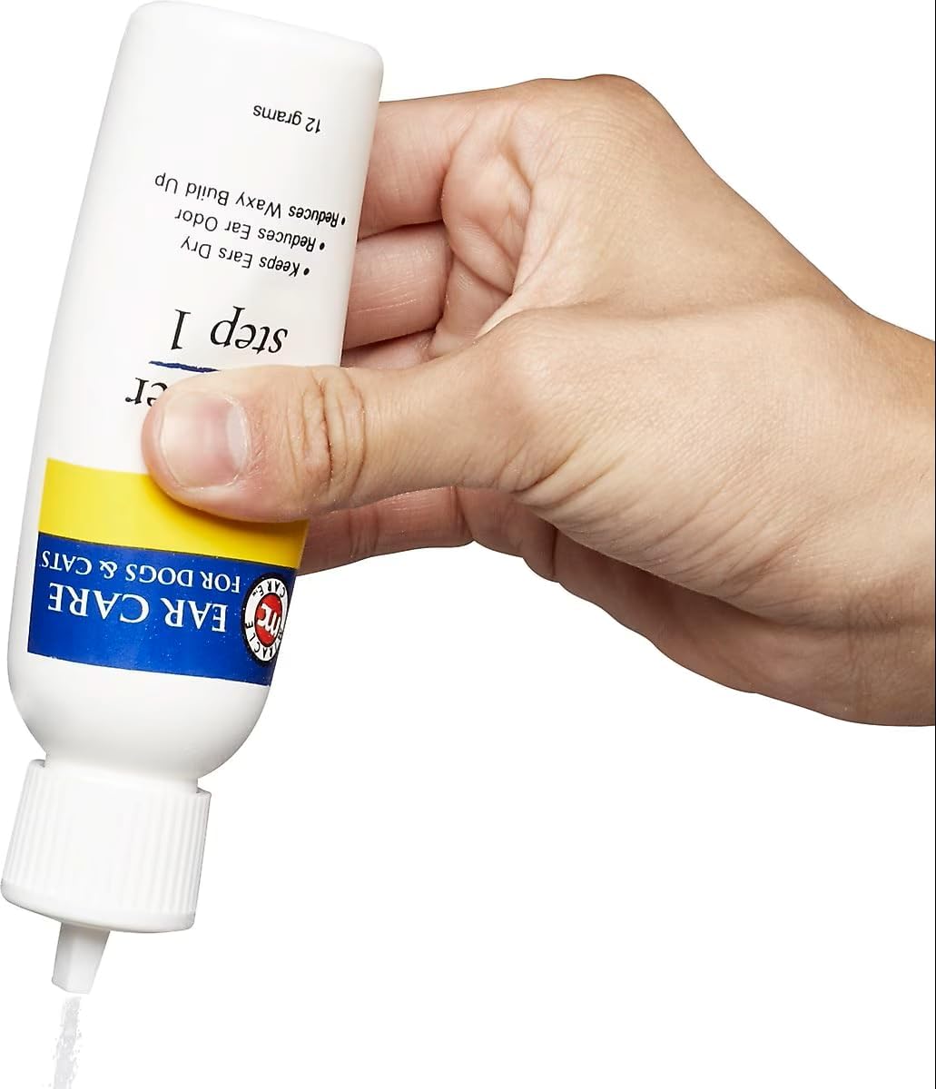 Using Miracle Care ear powder for pet hair removal