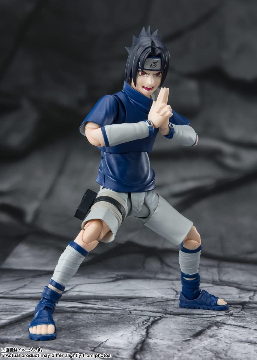 Bandai Spirits Sasuke figure with Fire Style jutsu parts