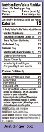 Gem Gem kettle cooked ginger chews individual wrapped pieces layout