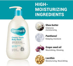Derma B Creamy Touch Body Wash texture and lather preview