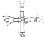 F.L.S stainless steel utility key skeleton key detail