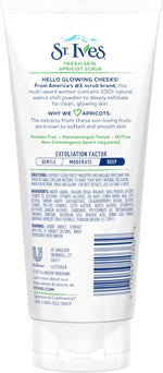St. Ives facial exfoliant texture and ingredients view